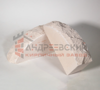 Кирпич гиперпрессованный Скала полукруг Белый 1 NF Андреевский с доставкой от официального дилера завода