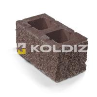 Блок бетонный стеновой Колотая фактура 390х190х188 - Коричневый Колдиз с доставкой от официального дилера завода