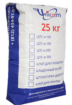 Смесь цементно-песчаная М150 25 кг Unicom с доставкой от официального дилера завода