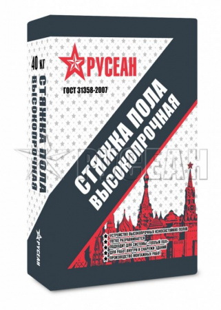 Высокопрочная стяжка пола, 40 кг Русеан по низкой цене