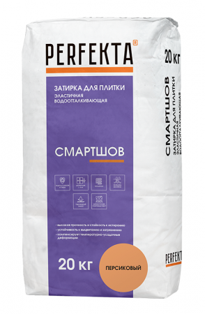 Смартшов Водоотталкивающая эластичная затирка Perfekta персик 20 кг по низкой цене