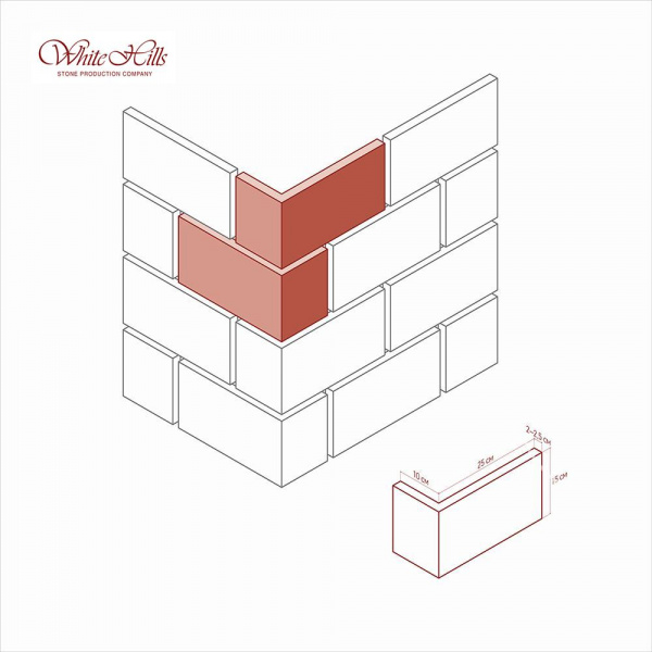 Искусственный декоративный камень Шербон 482-10 углы White Hills по низкой цене