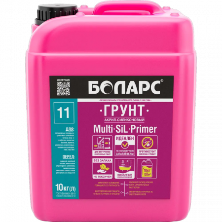Грунт акрил-силиконовый Multi sil primer 10 кг БОЛАРС по низкой цене