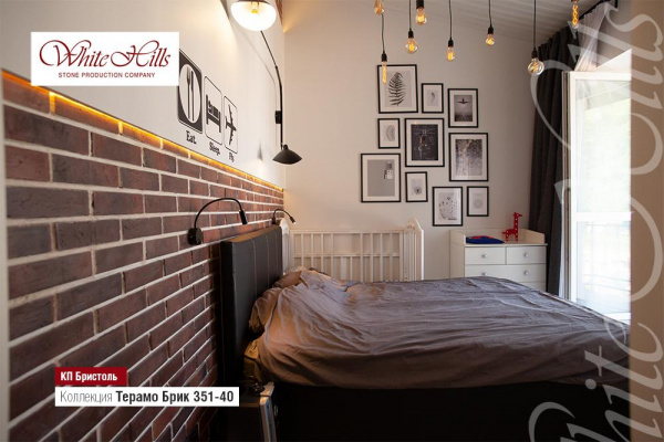 Декоративный облицовочный кирпич Терамо Брик 351-40 углы White Hills по низкой цене