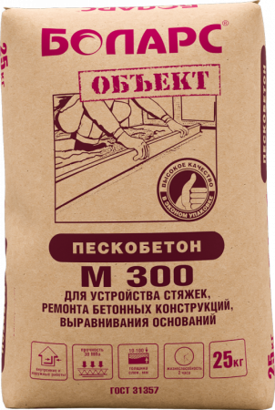 Сухая смесь ПЕСКОБЕТОН М300 Морозостойкий  Боларс по низкой цене
