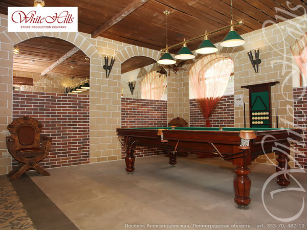 Декоративный облицовочный кирпич Терамо Брик 353-70 углы White Hills по низкой цене